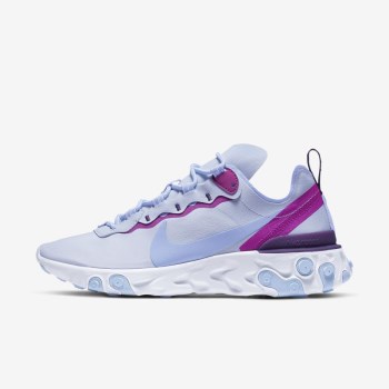 Nike React Element 55 - Női Utcai Cipő - Szürke/Lila/Lila/Kék